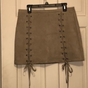 Fashion nova faux suede mini skirt